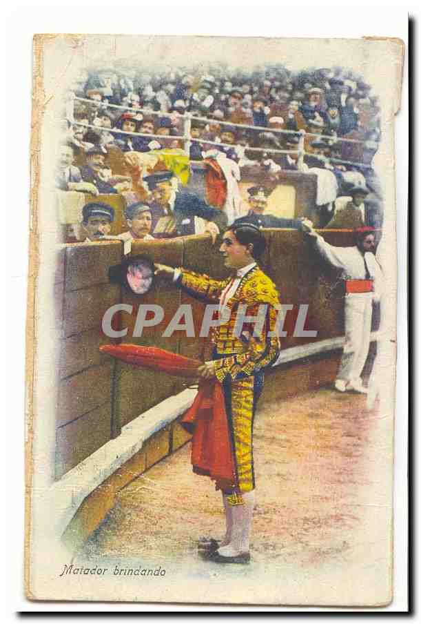 Espagne Espana CPA Matador Brindando (corrida taureau toros)