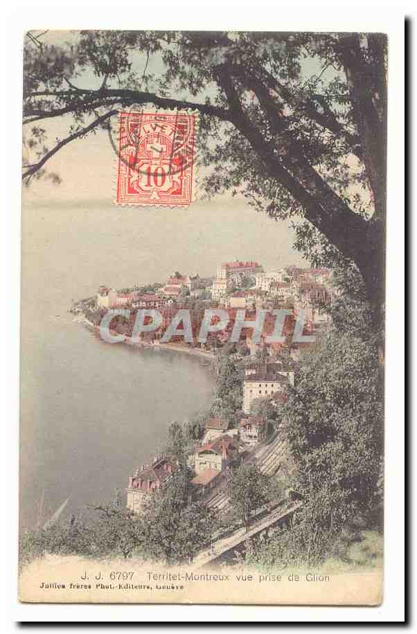 Suisse CPA Territet Montreux Vue prise de Glion