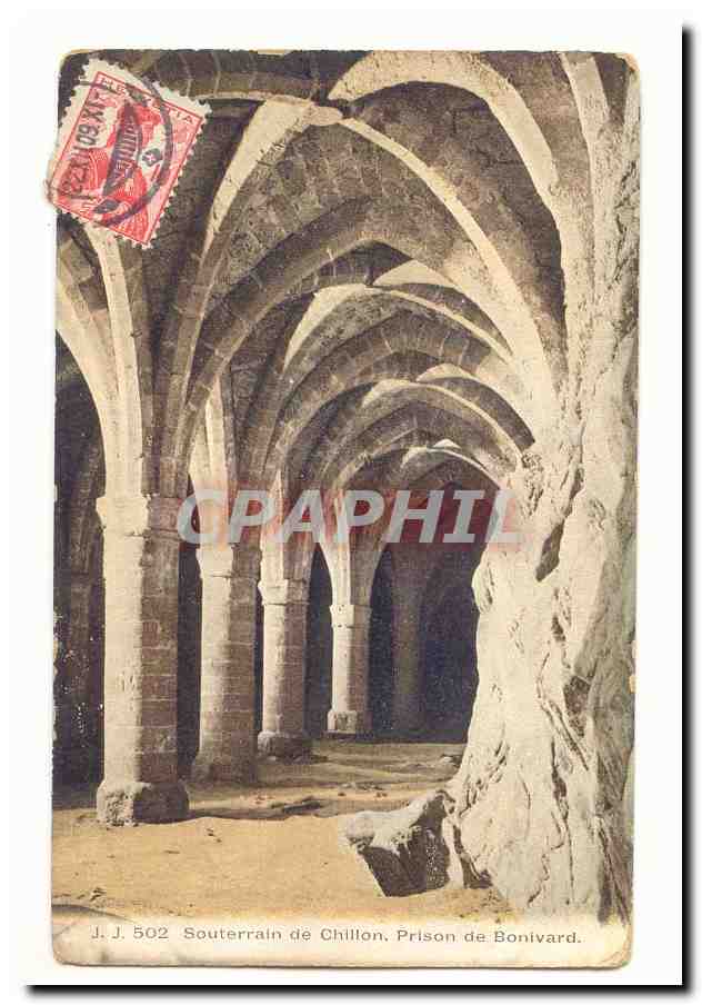 Suisse CPA Souterrain de Chillon prison de bonivard