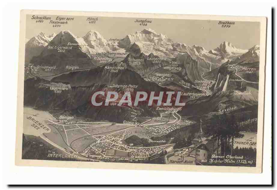 Suisse CPA Berner Oberland mit Kader Kulni (1325m)