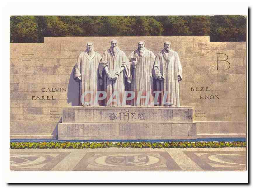 Suisse CPA Geneve Monument international de la Reformation (Groupe central)