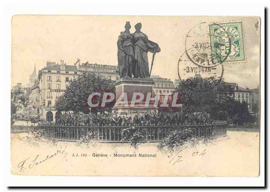 Suisse CPA Geneve Monument national