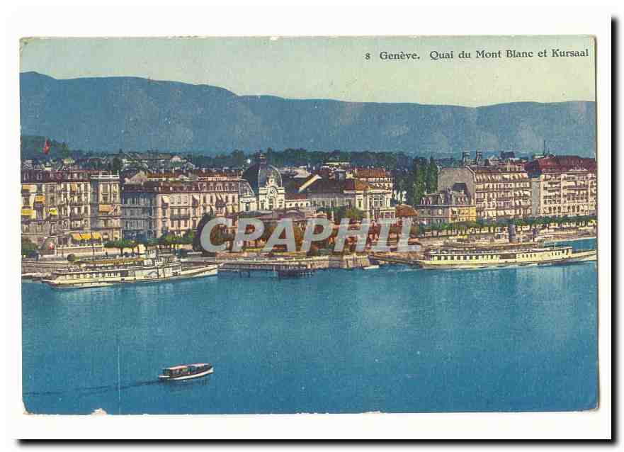 Suisse CPA Geneve Quai du Mont Blanc et Kursaal