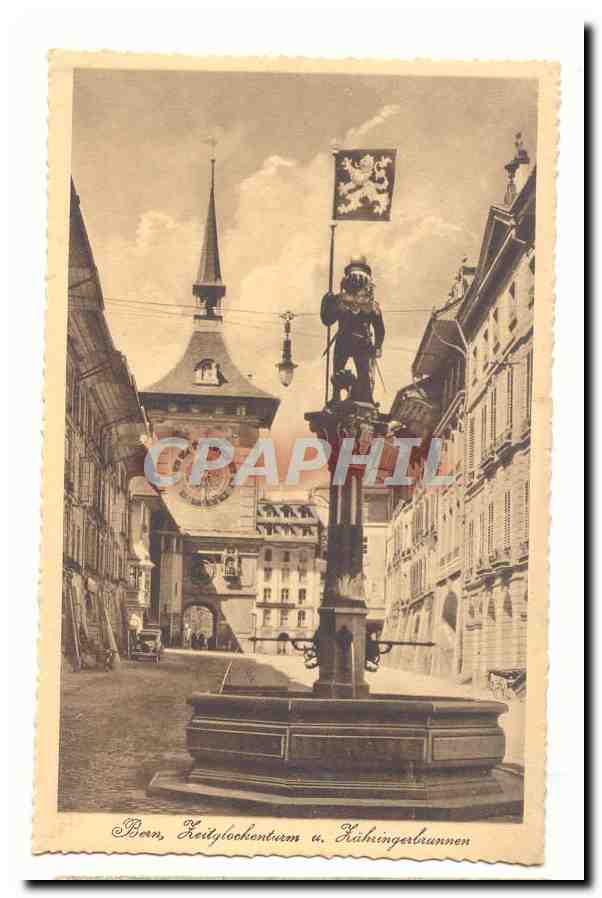 Suisse CPA Bern Keitglockensturm u Kahringerbrunnen