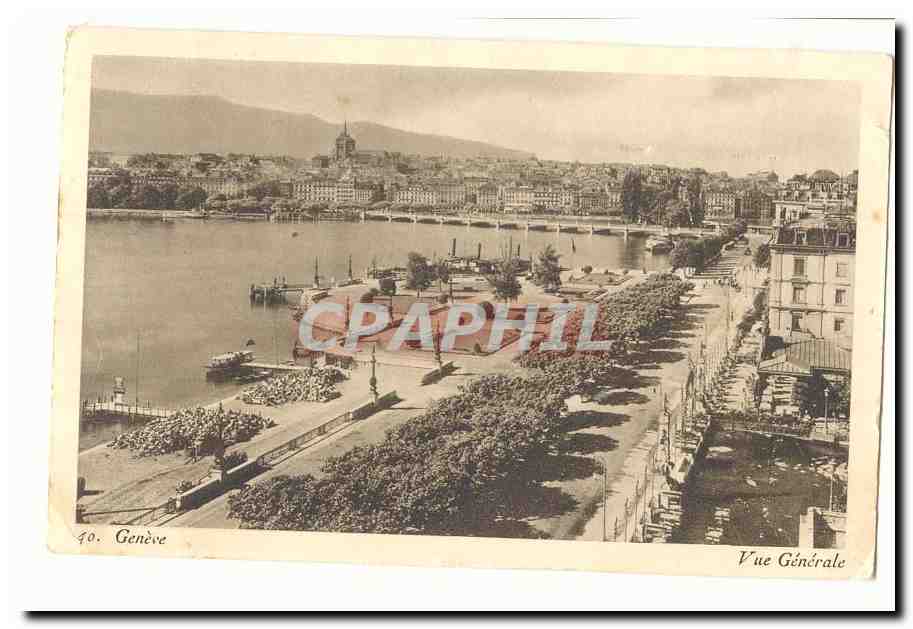 Suisse CPA Geneve Vue generale