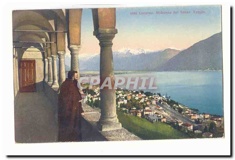 Suisse CPA Locarno Madonna del Sasso Loggia