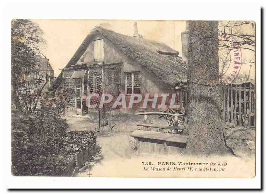 Paris Montmartre (18eme) CPA La maison de Henri IV rue St Vincent