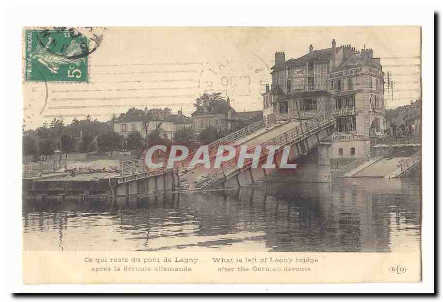Pont de Lagny — après la déroute allemande — éditeur ELO