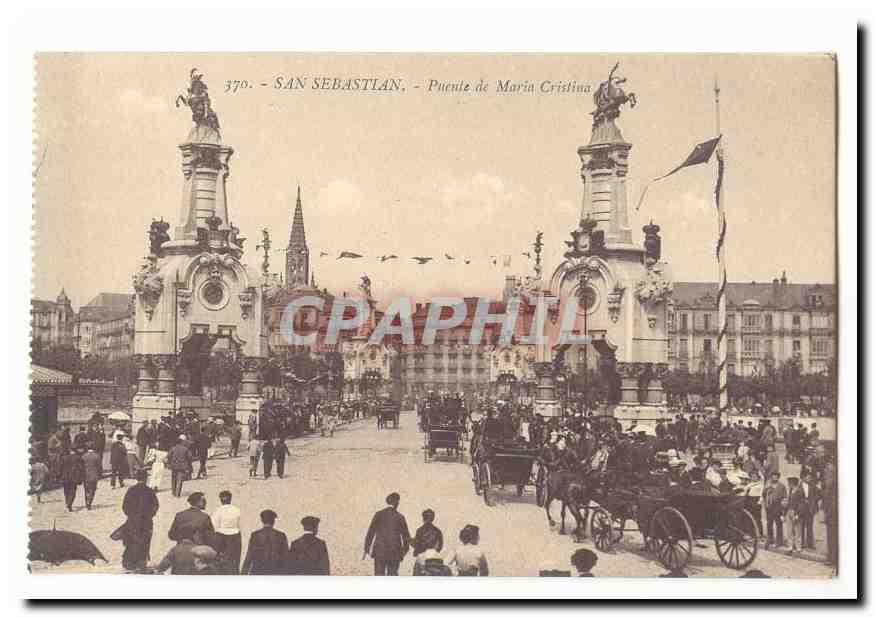 San Sebastián - Puentede María Cristina — éditeur inconnu, n° de série 370