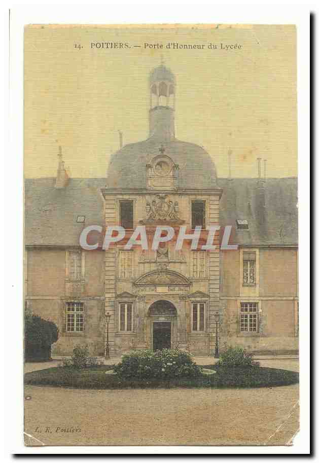Poitiers CPA Porte d'honneur du Lycee (carte toilee)