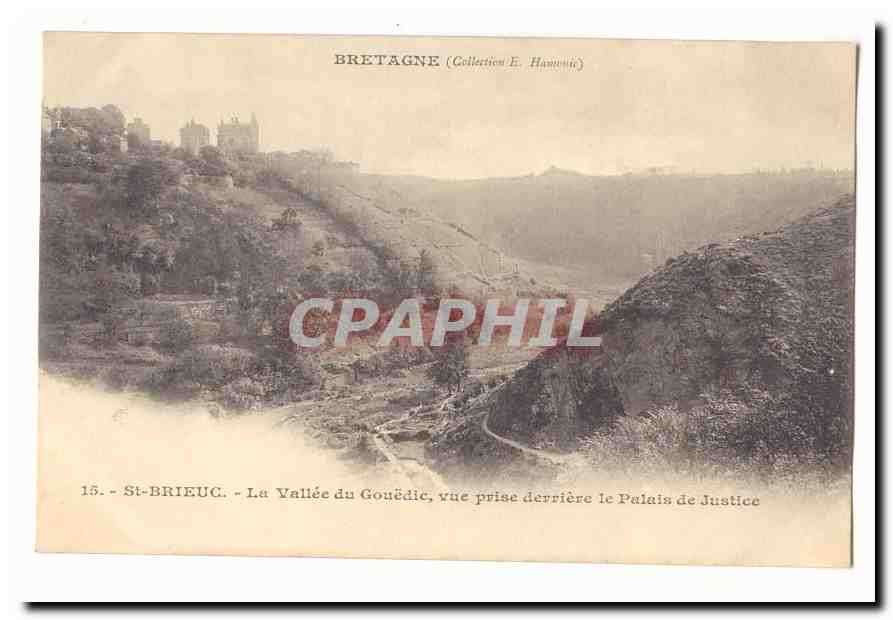 St-Brieuc - La Vallée du Gouëdic, vue prise derrière le Palais de Justice — Collection E. Hamonic