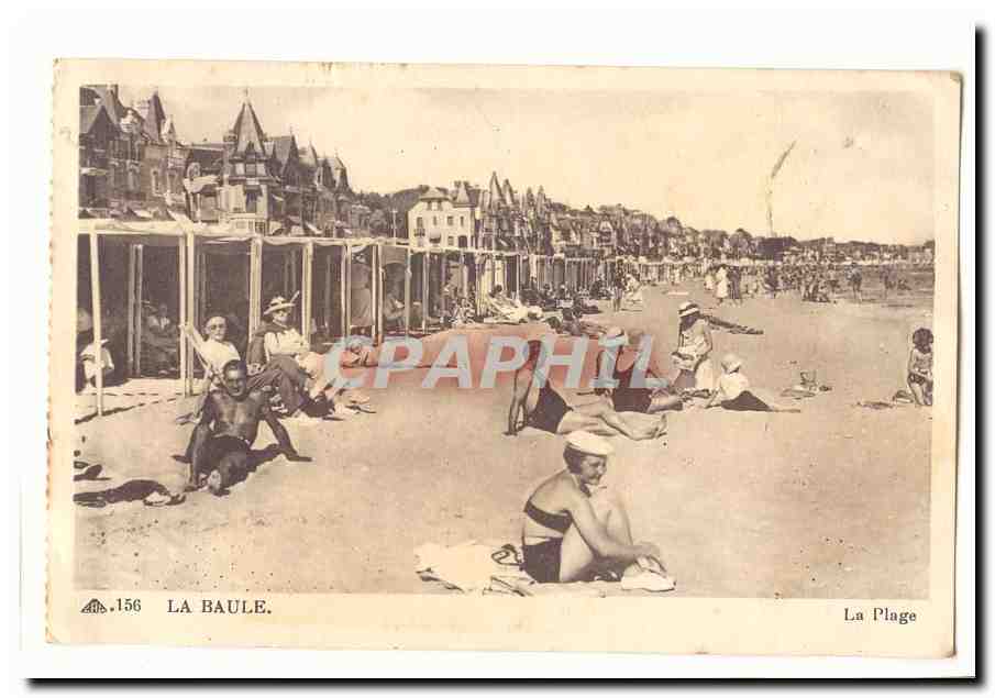 La Baule CPA La plage