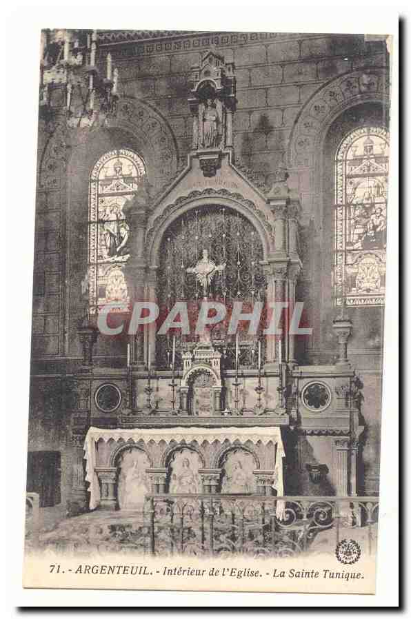 Argenteuil CPA Interieur de l´eglise La sainte tunique