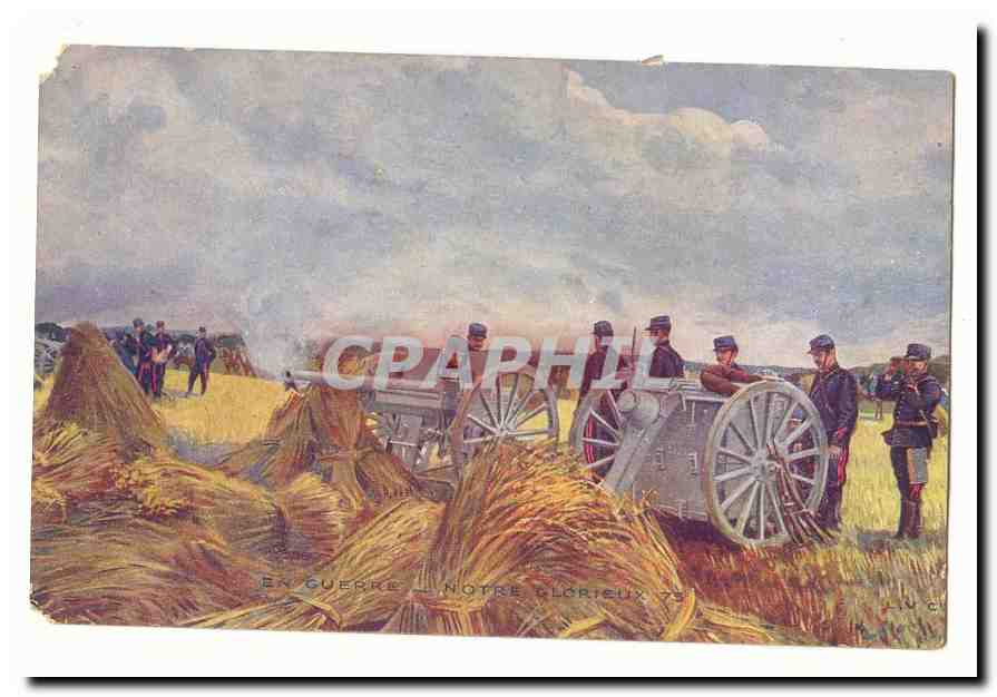 CPA En guerre Notre glorieux 75 (militaria)
