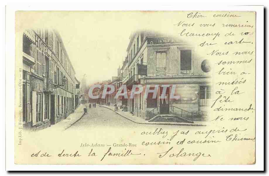 Iste-Adam — Grande-Rue — Imp. Lib. J. Frémont, Beaumont-sur-Oise — n° 92