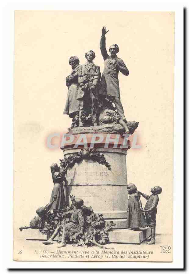 Eaux — Monument in Memory of the Schoolteachers (Debordenaux, Poulette and Leroy / T. Garius, sculptor)