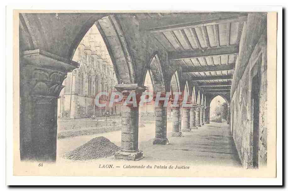 Laon CPA Colonnade du palais de justice
