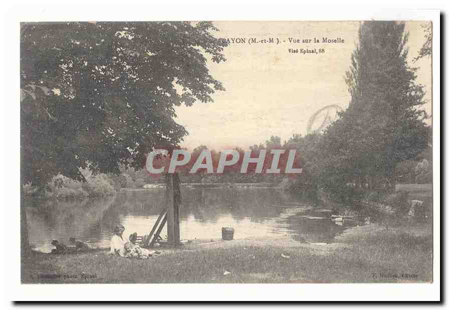 Bayon CPA Vue sur la Moselle