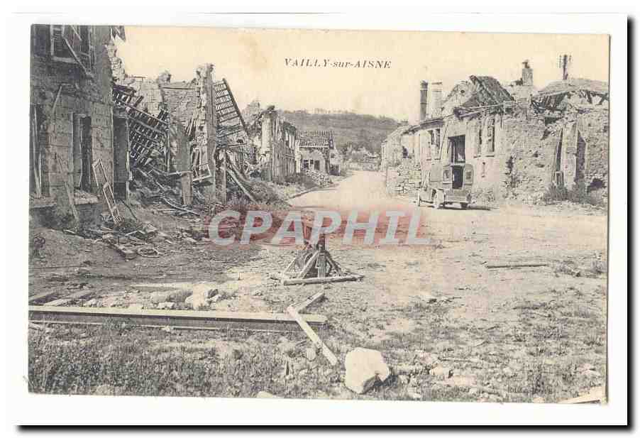 Vailly-sur-Aisne — Vue des ruines après les combats — Éditeur non identifié