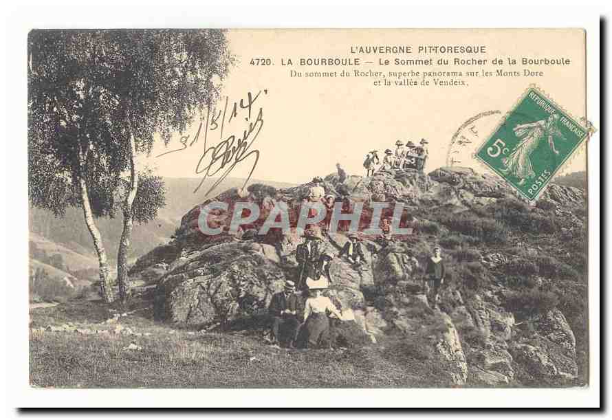 L'auvergne pittoresque La Bourboule CPA Le sommet du rocher de la Bourboule (Mont Dore Vendeix)