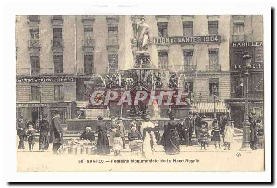 NANTES — Fontaine Monumentale de la Place Royale — Exposition de Nantes 1904
