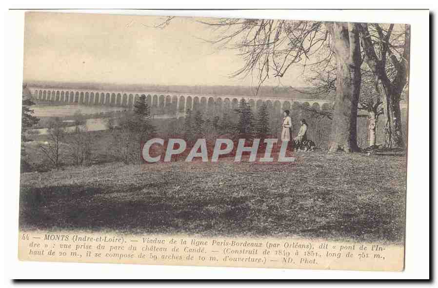 Monts CPA Viaduc de la ligne Paris Bordeaux (par Orleans) dit pont de L4indre