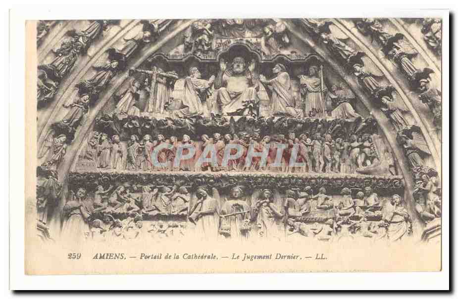Amiens CPA Portail de la cathedrale Le jugement dernier