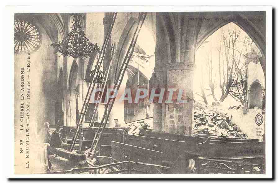 La Guerre-au-Pont — L'Église — La Neuville-au-Pont (Même) — Éditeur Paris, Vike N°28