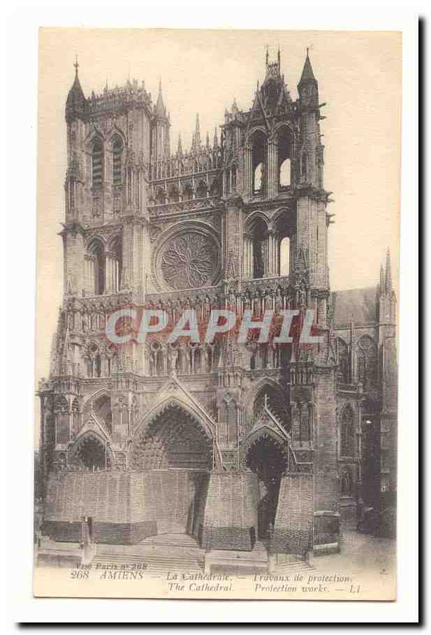 Amiens CPA La cathedrale Travaux de protection