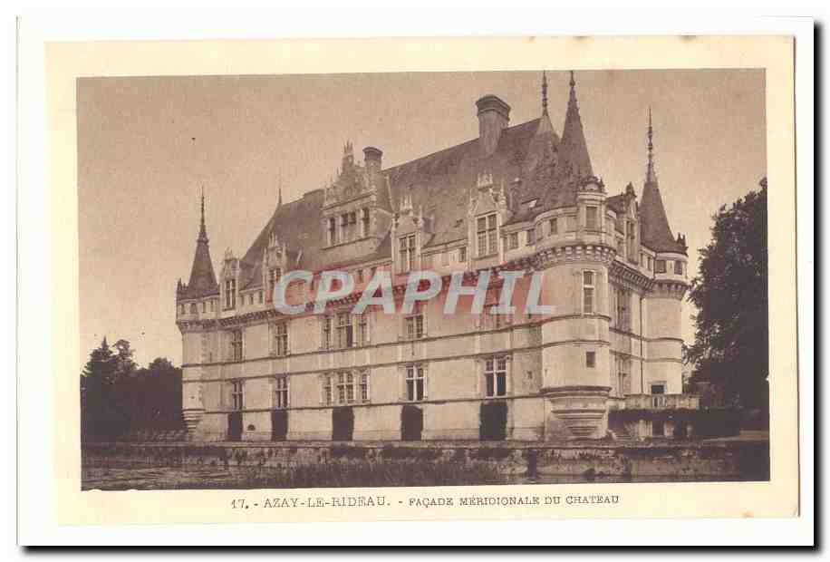 Azay le Rideau CPA Le chateau Facade meridionale du chateau