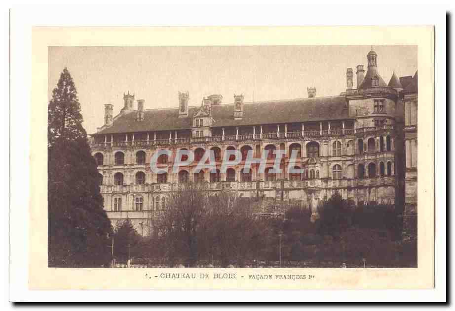 Chateau de Blois CPA Facade Francois 1er