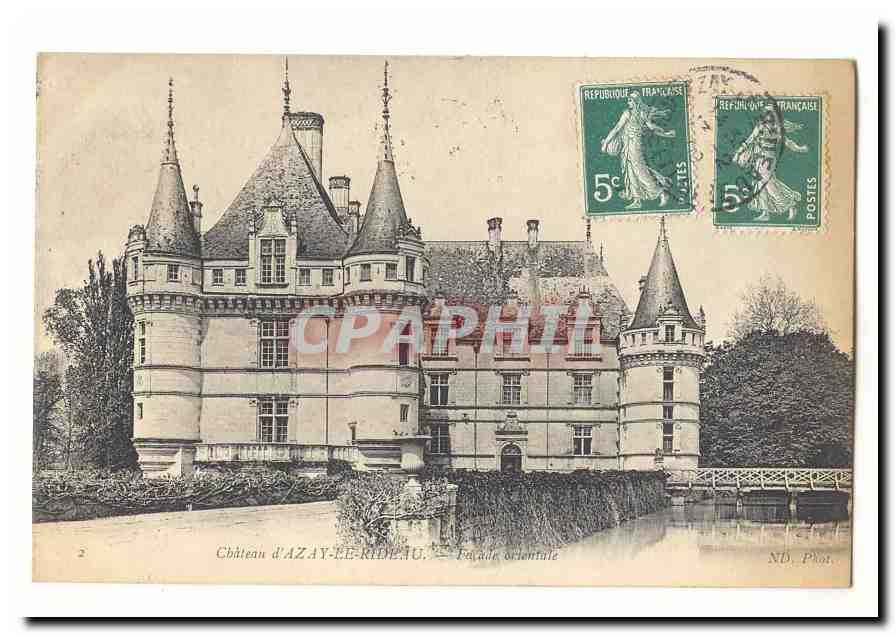 Azay le Rideau CPA Le chateau Facade orientale
