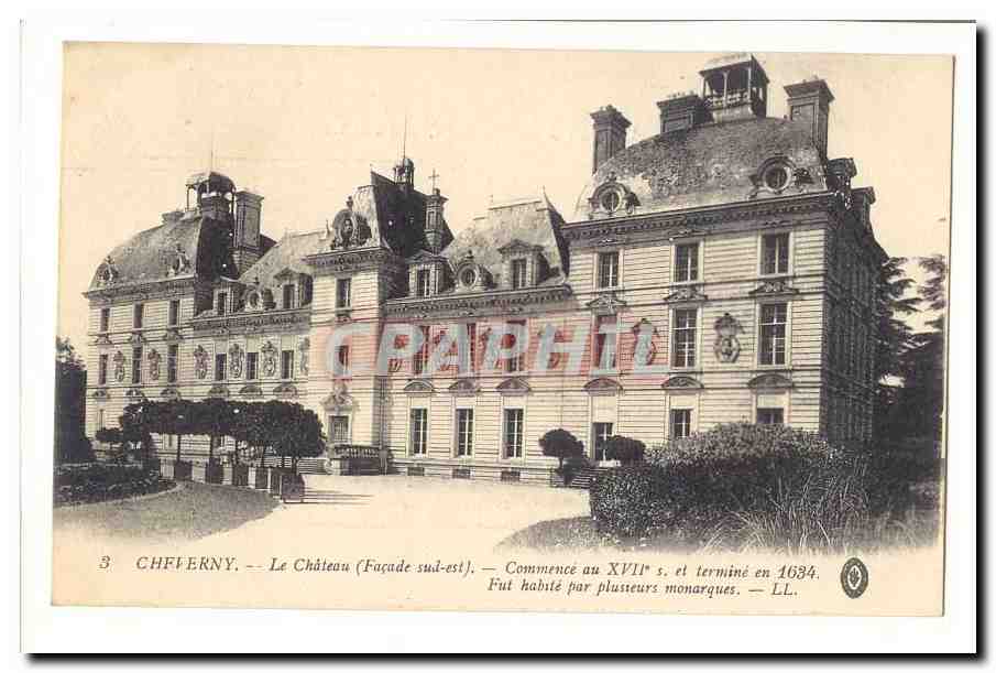 Cheverny CPA Le chateau (facade Sud est) Commence au 17eme et termine en 1634