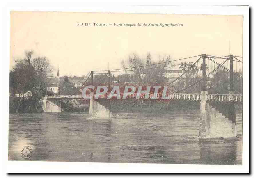 Tours CPA Pont suspendu de Saint Symphorien