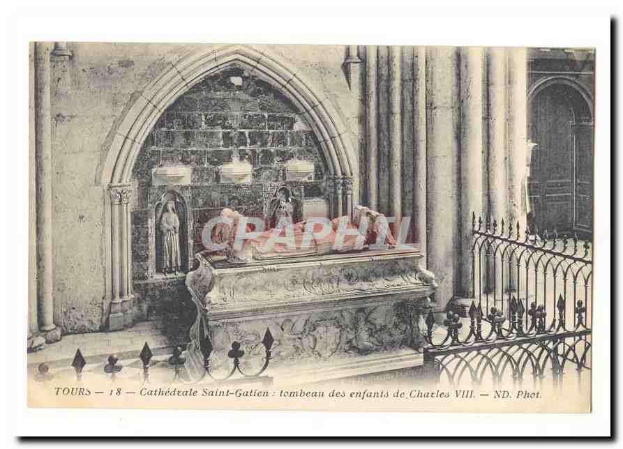 Tours CPA Cathedrale Saint Gatien tombeau des enfants de Charles VIII