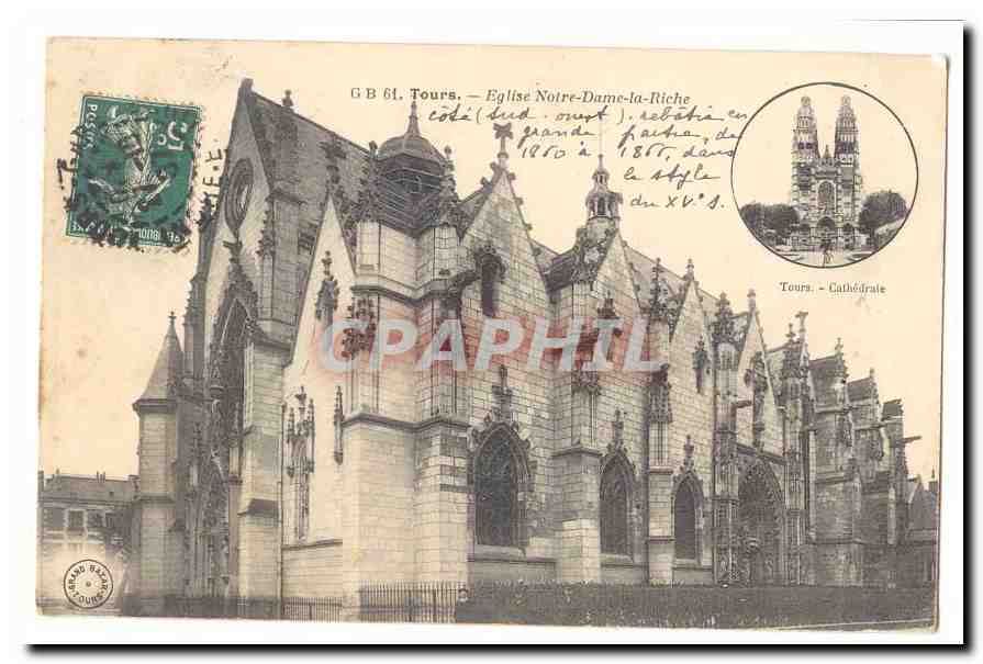 Tours CPA Eglise Notre Dame la Riche