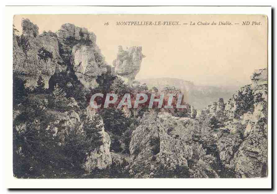 Montpellier le Vieux CPA La chaise du diable