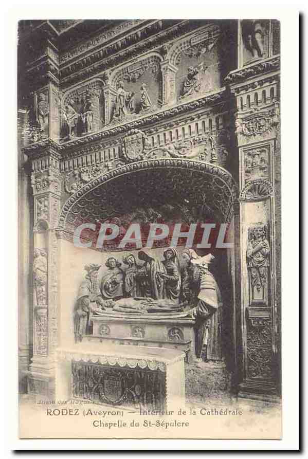Rodez CPA Interieur de la cathedrale chapelle du st sepulcre