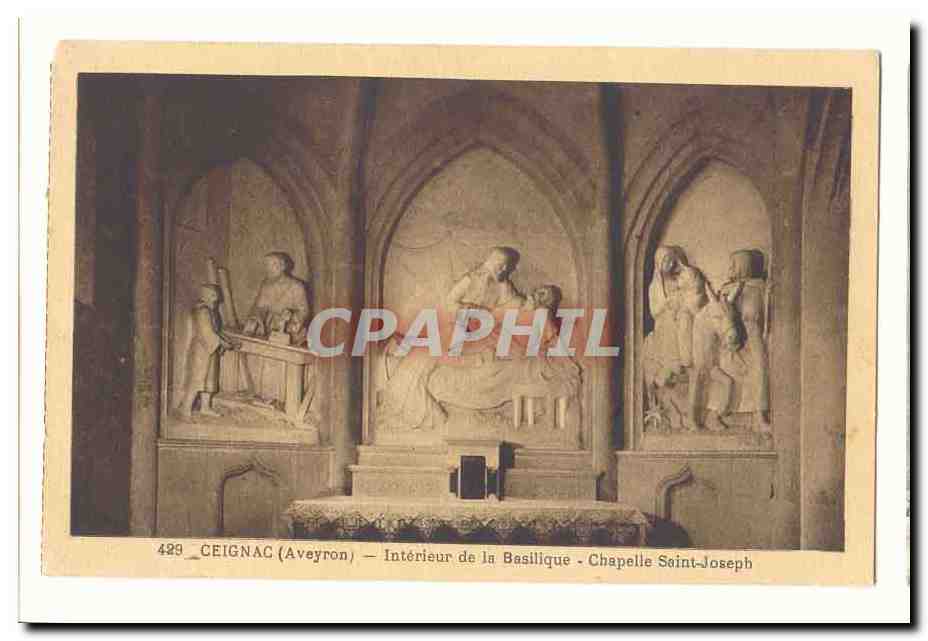 Ceignac CPA Interieur de la basilique Chapelle Saint Joseph
