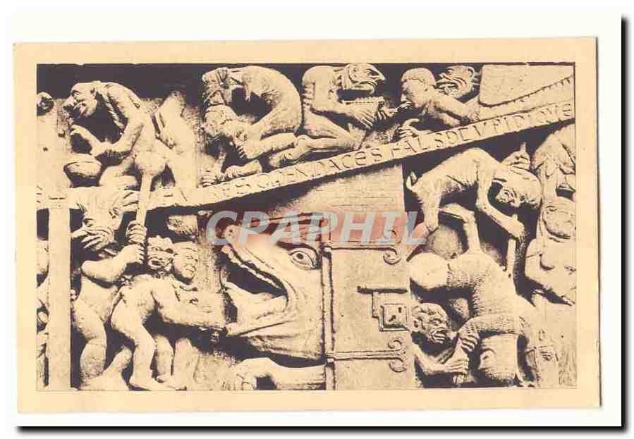Relief sculptural — scène de la porte de l'église Saint-Pierre de Pontoise — éditeur inconnu, n° de série non visible