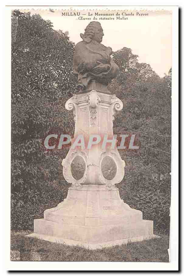 Millau CPA Le monument de Claude Peyrot Oeuvre du statuaire Mallet
