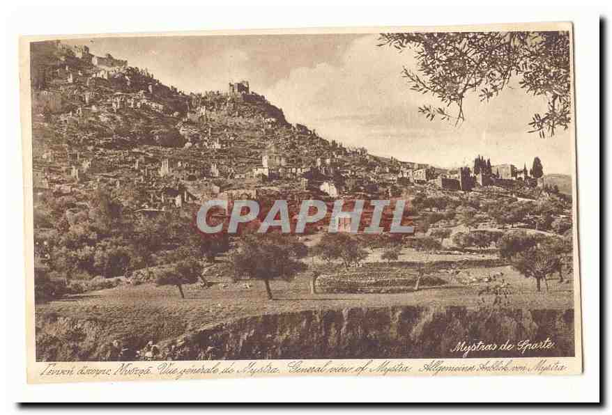 Grece CPA Mystras de SParte Vue generale de Mystra
