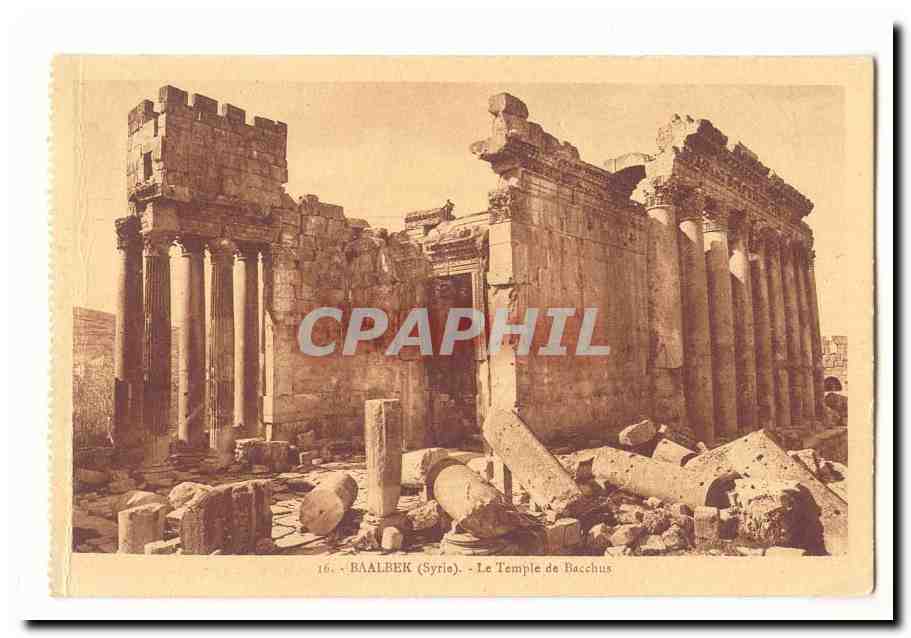 Syrie Baalbek CPA Le temple de Bacchus Syria