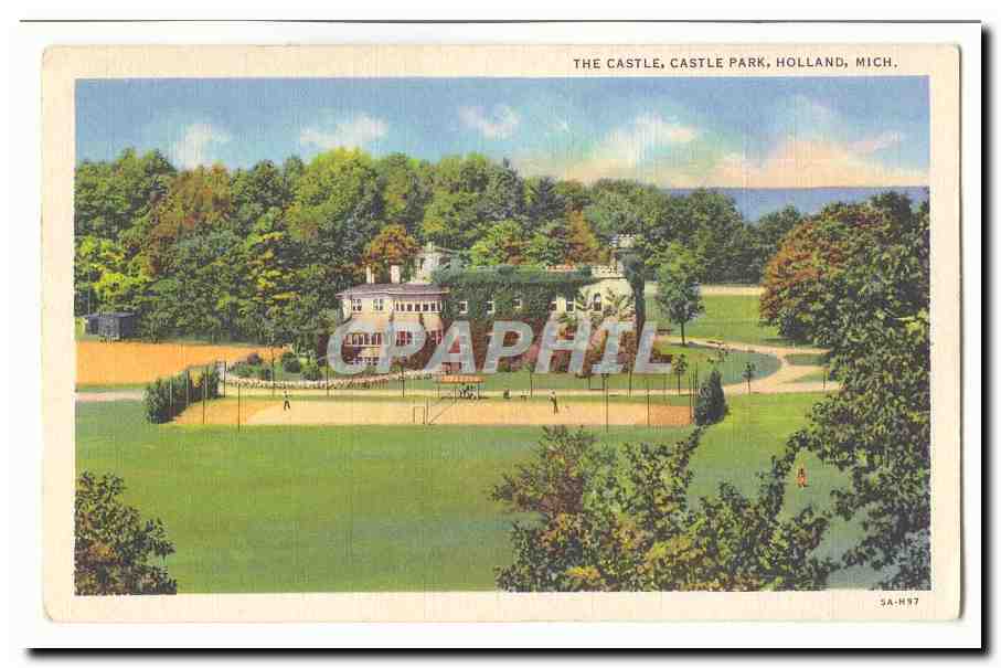 CPA The castle Castle park Holland Mich