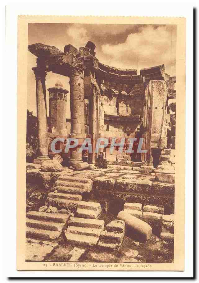 Syrie Baalbek CPA Le temple de Venus La facade