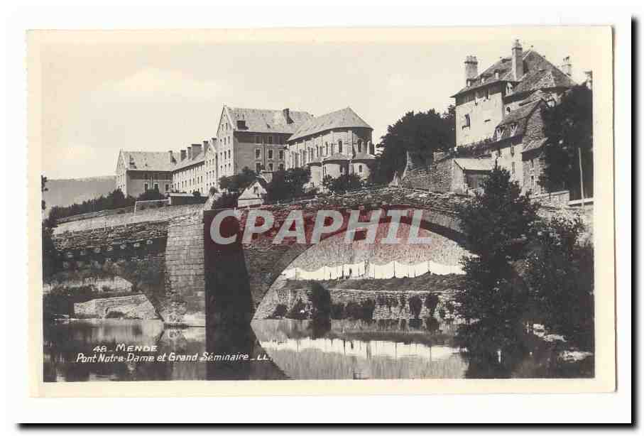 Mende CPA Pont Notre Dame et Grand Seminaire