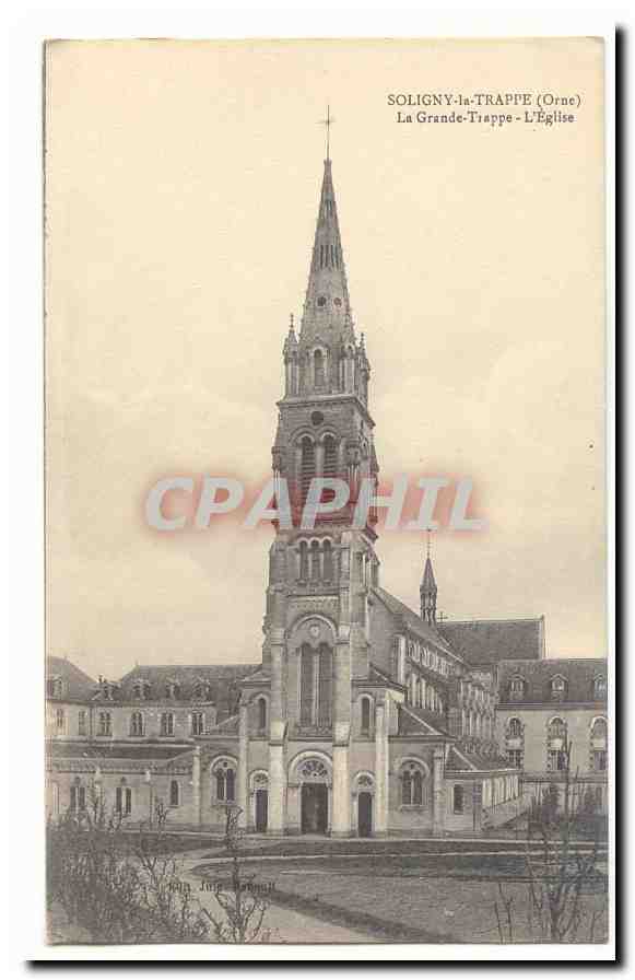 Soligny la Trappe CPA La grande trappe L'eglise