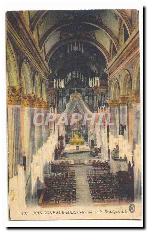 Boulogne sur Mer CPA Interieur de la basilique