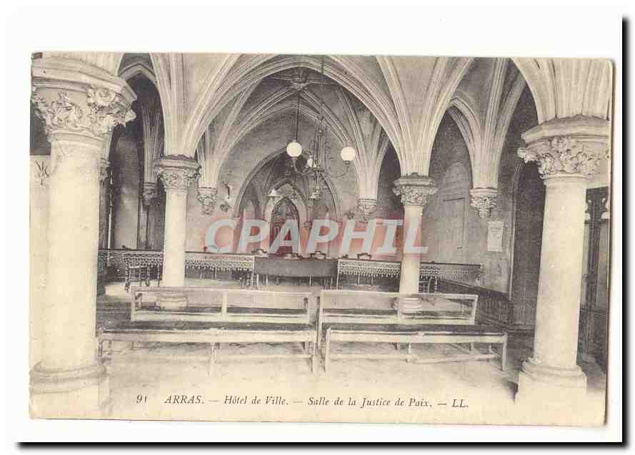 Arras CPA Hotel de ville Salle de la Justice de Paix