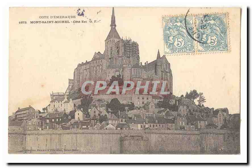 Le Mont Saint Michel CPA Cote Est